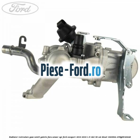 Radiator recirculare gaze ventil galerie fara senzor EGR Ford EcoSport 2013-2018 1.5 TDCi 90 cai diesel #AAE415DB24