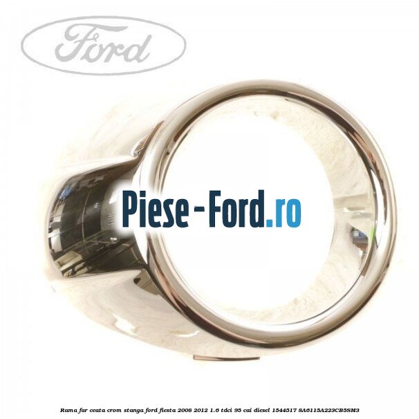 Rama far ceata crom stanga Ford Fiesta 2008-2012 1.6 TDCi 95 cai diesel