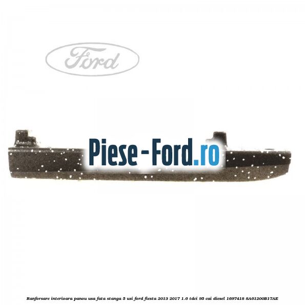 Ranforsare interioara panou usa fata stanga 5 usi Ford Fiesta 2013-2017 1.6 TDCi 95 cai diesel