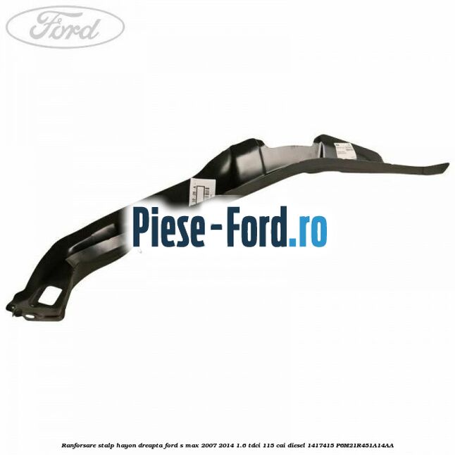 Ranforsare panou metalic grila parbriz Ford S-Max 2007-2014 1.6 TDCi 115 cai diesel