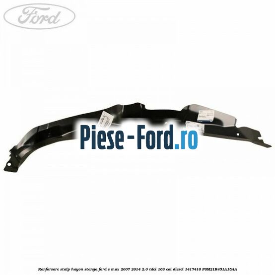Ranforsare stalp hayon stanga Ford S-Max 2007-2014 2.0 TDCi 163 cai diesel