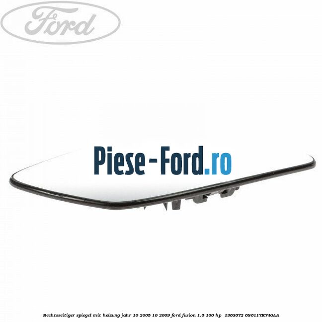 Rechtsseitiger Spiegel mit Heizung Jahr 10/2005-10/2009 Ford Fusion 1.6 100 HP  #52075F412A