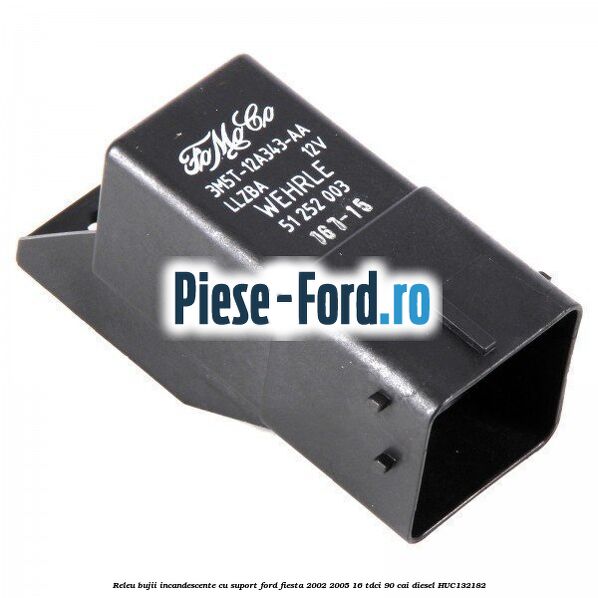 Releu bujii incandescente cu suport Ford Fiesta 2002-2005 1.6 TDCi 90 cai #9B070667E6