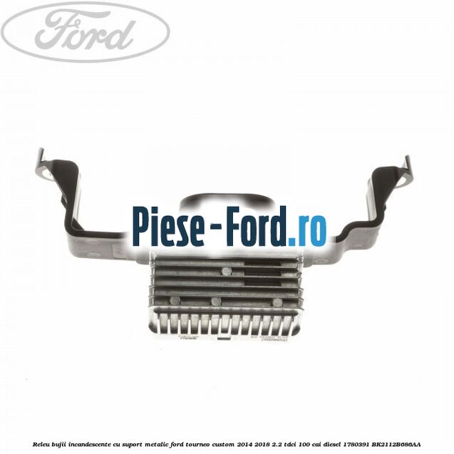 Releu bujii incandescente 70A, GRI, 4 pini Ford Tourneo Custom 2014-2018 2.2 TDCi 100 cai diesel