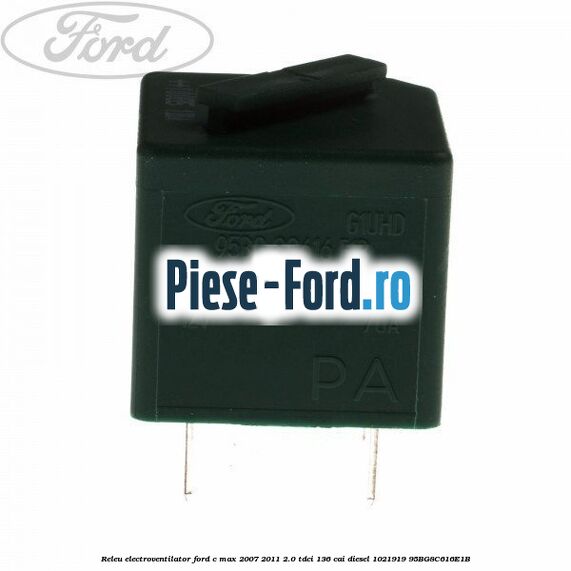 Releu bujii incandescente 70A, GRI, 4 pini Ford C-Max 2007-2011 2.0 TDCi 136 cai diesel