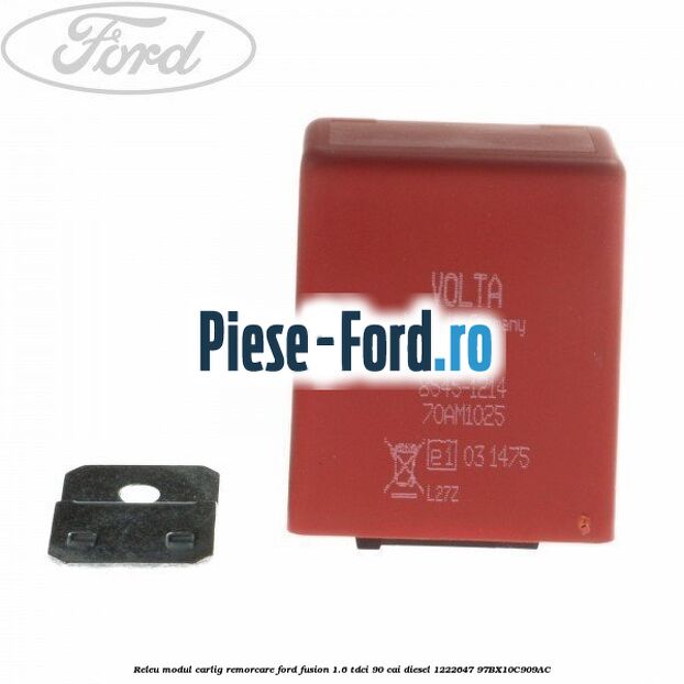 Releu modul carlig remorcare Ford Fusion 1.6 TDCi 90 cai diesel
