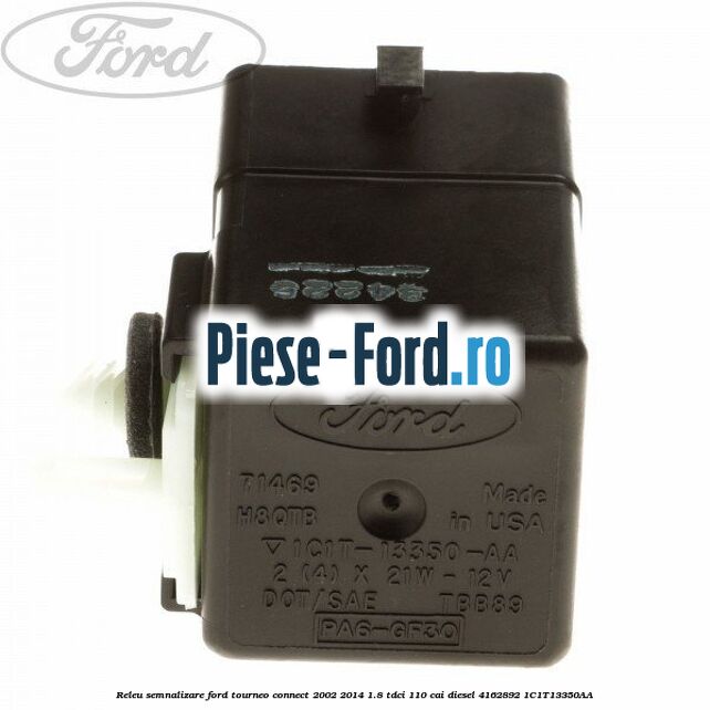 Releu multifunctional negru 20 A, dunga alba Ford Tourneo Connect 2002-2014 1.8 TDCi 110 cai diesel