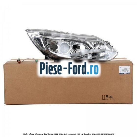 Right silver bi xenon Ford Focus 2011-2014 1.0 EcoBoost 125 cai benzina #49862A1CCB