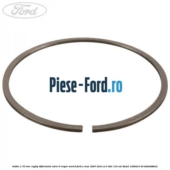 Saiba 1.70 MM reglaj diferential cutie 6 trepte MMT6 Ford S-Max 2007-2014 2.0 TDCi 115 cai diesel #BAB2BE72B6