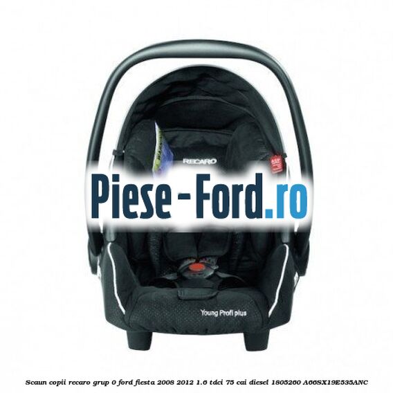 Scaun copii Recaro grup 0 Ford Fiesta 2008-2012 1.6 TDCi 75 cai diesel
