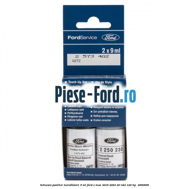 Schwarz Panther metallisiert, 9 ml Ford S-Max 2015-2023 2.0 TDCi 120 HP #2148D85E92