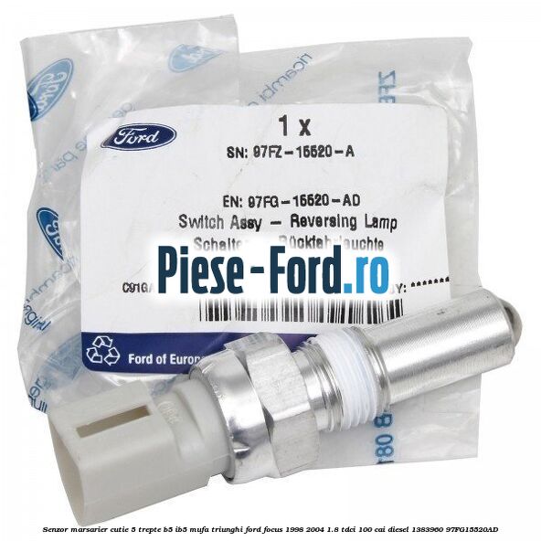 Senzor marsarier cutie 5 trepte B5/IB5 mufa triunghi Ford Focus 1998-2004 1.8 TDCi 100 cai diesel #5D006EF3B4