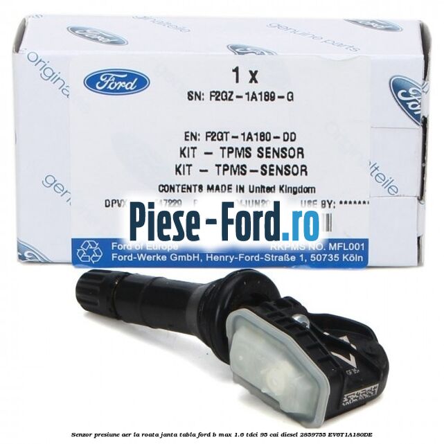 Senzor presiune aer la roata janta tabla Ford B-Max 1.6 TDCi 95 cai diesel #C3E848D0E4