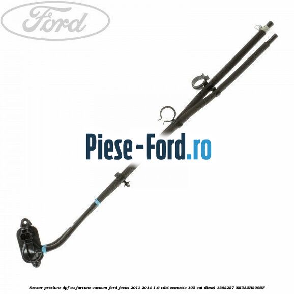 Senzor presiune DPF cu furtune vacuum Ford Focus 2011-2014 1.6 TDCi ECOnetic 105 cai diesel #179FB5A615