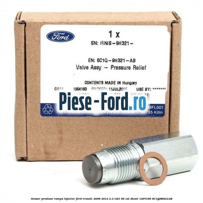 Senzor presiune rampa injector Ford Transit 2006-2014 2.2 TDCi 85 cai diesel #DC940BFEDE