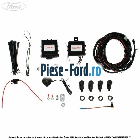 Senzori de parcare fata, cu 4 senzori in matte black Ford Kuga 2019-2023 2.0 EcoBlue 4x4 190 cai  #9E2C8727EE