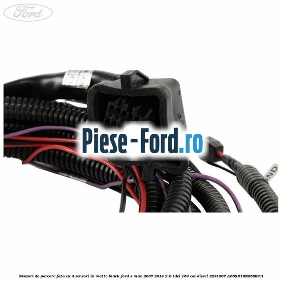 Senzori de parcare fata, cu 4 senzori in matte black Ford S-Max 2007-2014 2.0 TDCi 163 cai diesel