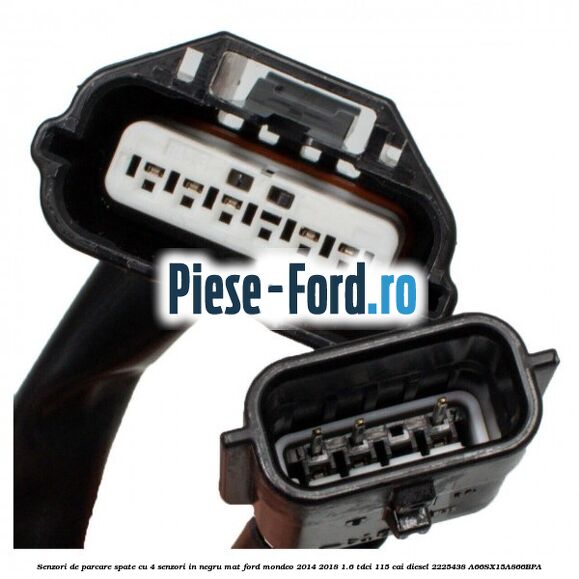 Senzori de parcare spate, cu 4 senzori in negru mat Ford Mondeo 2014-2018 1.6 TDCi 115 cai diesel #92D34F629B