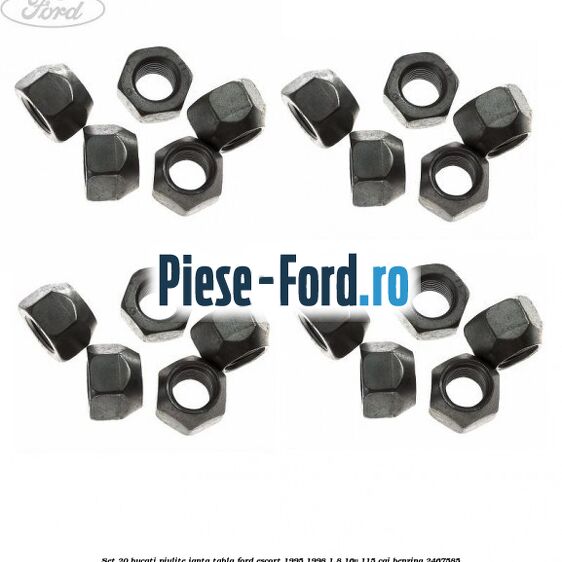 Set 20 bucati piulite janta tabla Ford Escort 1995-1998 1.8 16V 115 cai #3004089970