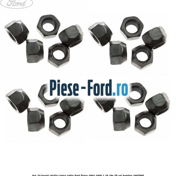 Set 20 bucati piulite janta tabla Ford Fiesta 2002-2005 1.25 16V 75 cai #BFD944A786
