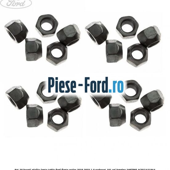 Set 20 bucati piulite janta tabla Ford Fiesta Active 2018-2023 1.0 EcoBoost 101 cai benzina #79C06E53C4