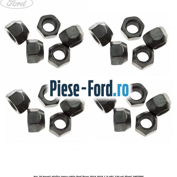 Set 20 bucati piulite janta tabla Ford Focus 2014-2018 1.5 TDCi 120 cai