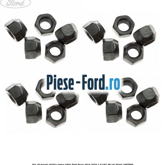 Set 20 bucati piulite janta tabla Ford Focus 2014-2018 1.6 TDCi 95 cai