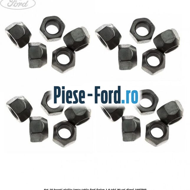 Set 20 bucati piulite janta tabla Ford Fusion 1.6 TDCi 90 cai