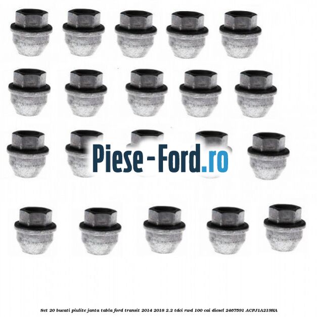 Set 20 bucati piulite janta tabla Ford Transit 2014-2018 2.2 TDCi RWD 100 cai diesel