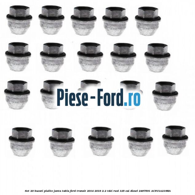 Set 20 bucati piulite janta tabla Ford Transit 2014-2018 2.2 TDCi RWD 125 cai diesel