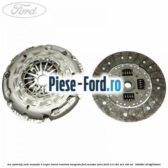 Set ambreiaj, cutie manuala 6 trepte MMT6 tractiune integrala Ford Mondeo 2014-2018 2.0 TDCi 4x4 150 cai  #D30AC94E7A