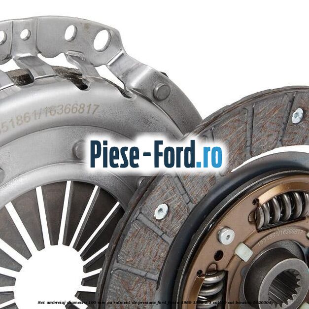 Set ambreiaj diametru 190 mm cu rulment de presiune Ford Fiesta 1989-1996 1.3 CAT 60 cai benzina #C701F0CCAC