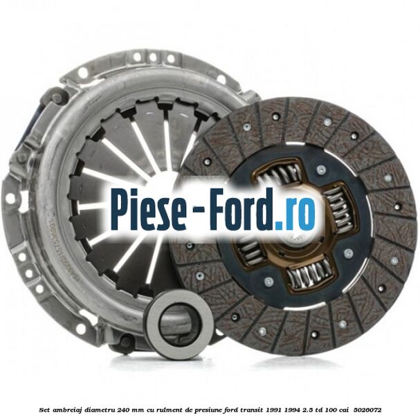 Set ambreiaj diametru 240 mm cu rulment de presiune Ford Transit 1991-1994 2.5 TD 100 cai  #89185BA5F2