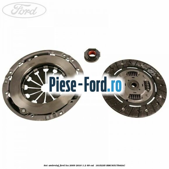 Set ambreiaj Ford Ka 2009-2016 1.2 69 cai  #D71C981692