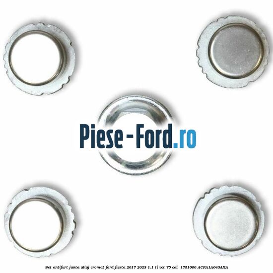 Set antifurt janta aliaj cromat Ford Fiesta 2017-2023 1.1 Ti-VCT 75 cai  #84EB759F6A
