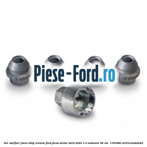 Set antifurt janta aliaj cromat Ford Focus Active 2019-2023 1.0 EcoBoost 85 cai  #23EA37BA8F