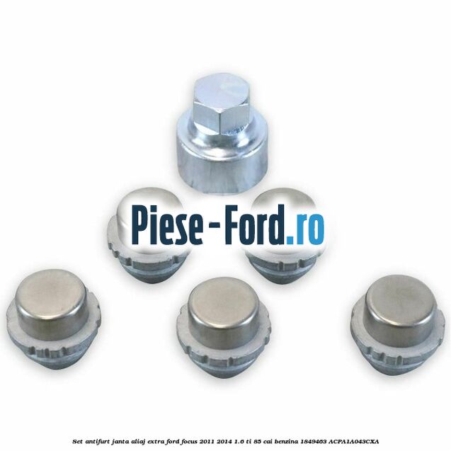 Set antifurt janta aliaj extra Ford Focus 2011-2014 1.6 Ti 85 cai benzina