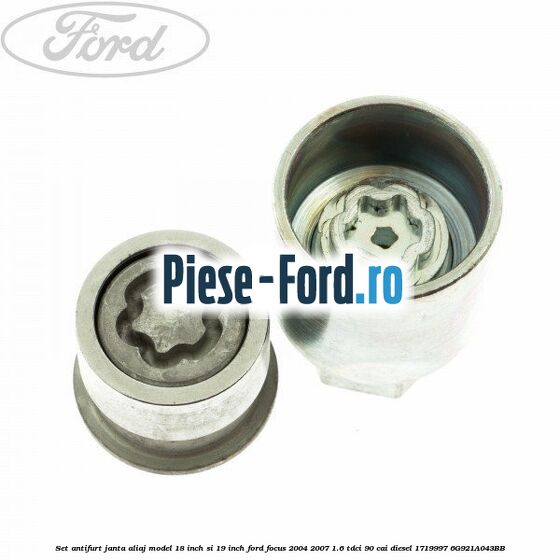 Set antifurt janta aliaj model 18 inch si 19 inch Ford Focus 2004-2007 1.6 TDCi 90 cai diesel #0D49389FCF
