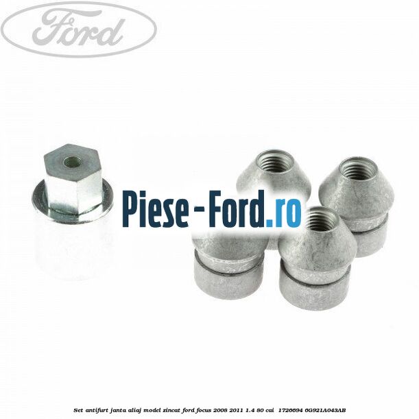Set antifurt janta aliaj model zincat Ford Focus 2008-2011 1.4 80 cai  #828CC4F9DD