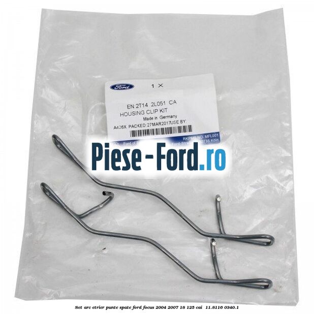 Set arc etrier punte spate Ford Focus 2004-2007 1.8 125 cai #AC9E295731