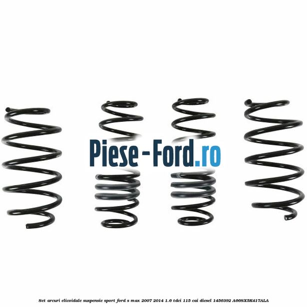 Arc elicoidal punte spate suspensie sport Ford S-Max 2007-2014 1.6 TDCi 115 cai diesel