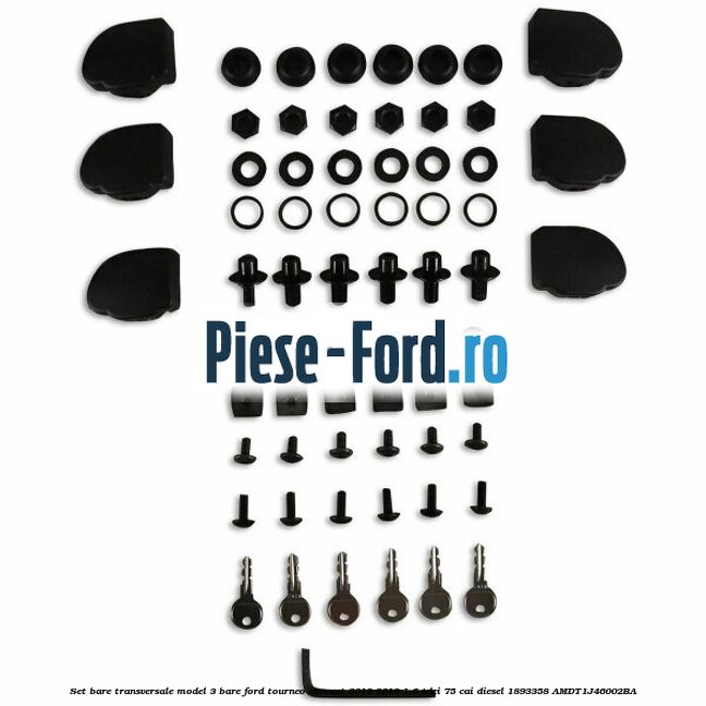 Set bare transversale model 3 bare Ford Tourneo Connect 2013-2018 1.6 TDCi 75 cai diesel #A2080F2505