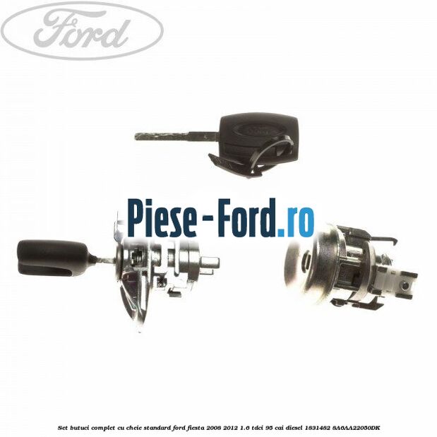 Set butuci complet cu cheie standard Ford Fiesta 2008-2012 1.6 TDCi 95 cai diesel