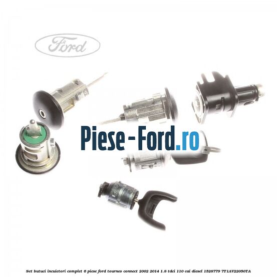 Set butuci incuietori complet 6 piese Ford Tourneo Connect 2002-2014 1.8 TDCi 110 cai diesel
