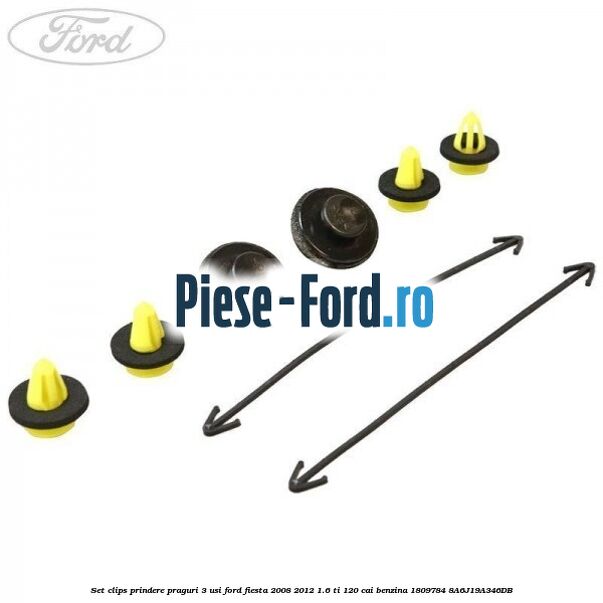 Set clips prindere praguri 3 usi Ford Fiesta 2008-2012 1.6 Ti 120 cai benzina