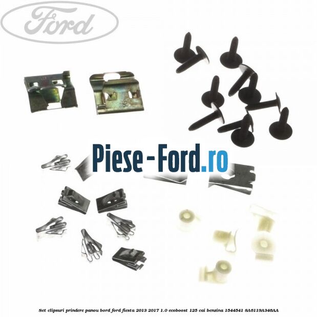 Set clipsuri prindere panou bord Ford Fiesta 2013-2017 1.0 EcoBoost 125 cai benzina