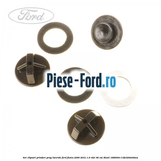 Set clips prindere praguri 3 usi Ford Fiesta 2008-2012 1.6 TDCi 95 cai diesel