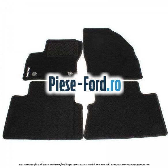 Set covorase fata si spate, mocheta Ford Kuga 2013-2016 2.0 TDCi 4x4 140 cai  #D811FF0C1E