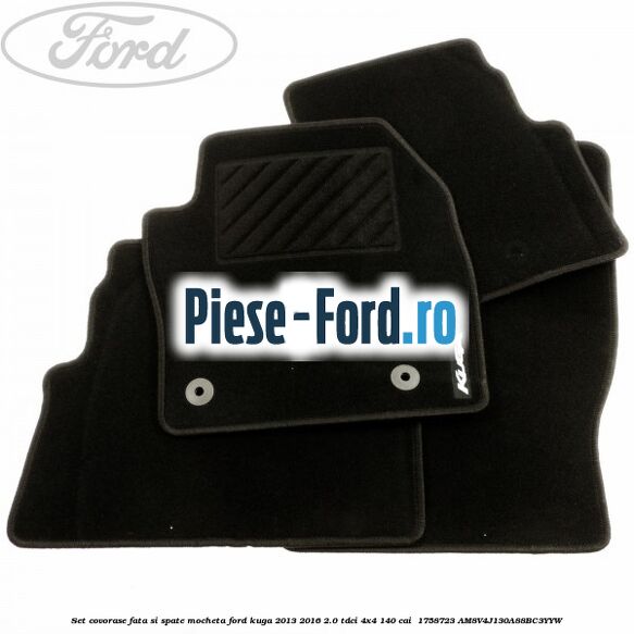 Set covorase fata si spate, mocheta Ford Kuga 2013-2016 2.0 TDCi 4x4 140 cai  #D811FF0C1E