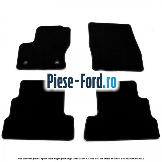Set covorase fata si spate, velur negru Ford Kuga 2013-2016 2.0 TDCi 140 cai diesel